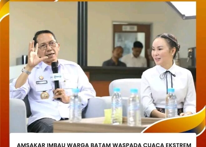 Amsakar Achmad Imbau Warga Batam Waspada Cuaca Ekstrem, Pemko Terbitkan Surat Edaran