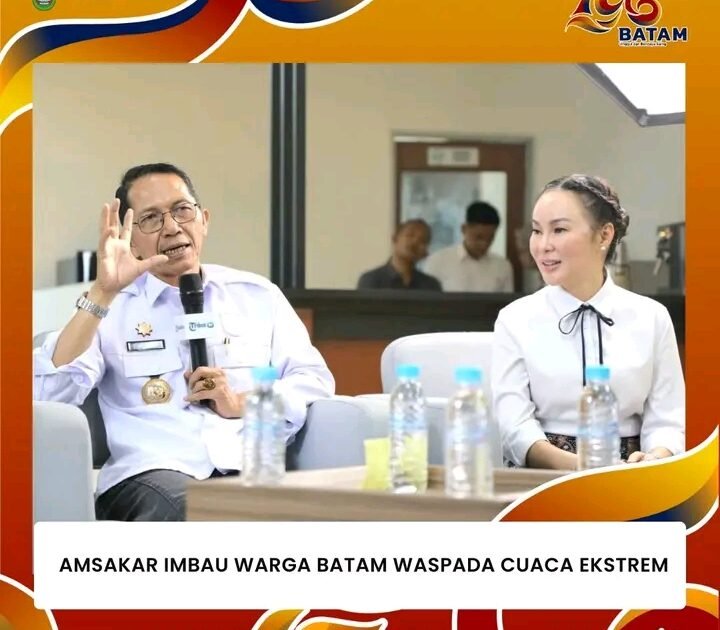 Amsakar Achmad Imbau Warga Batam Waspada Cuaca Ekstrem, Pemko Terbitkan Surat Edaran