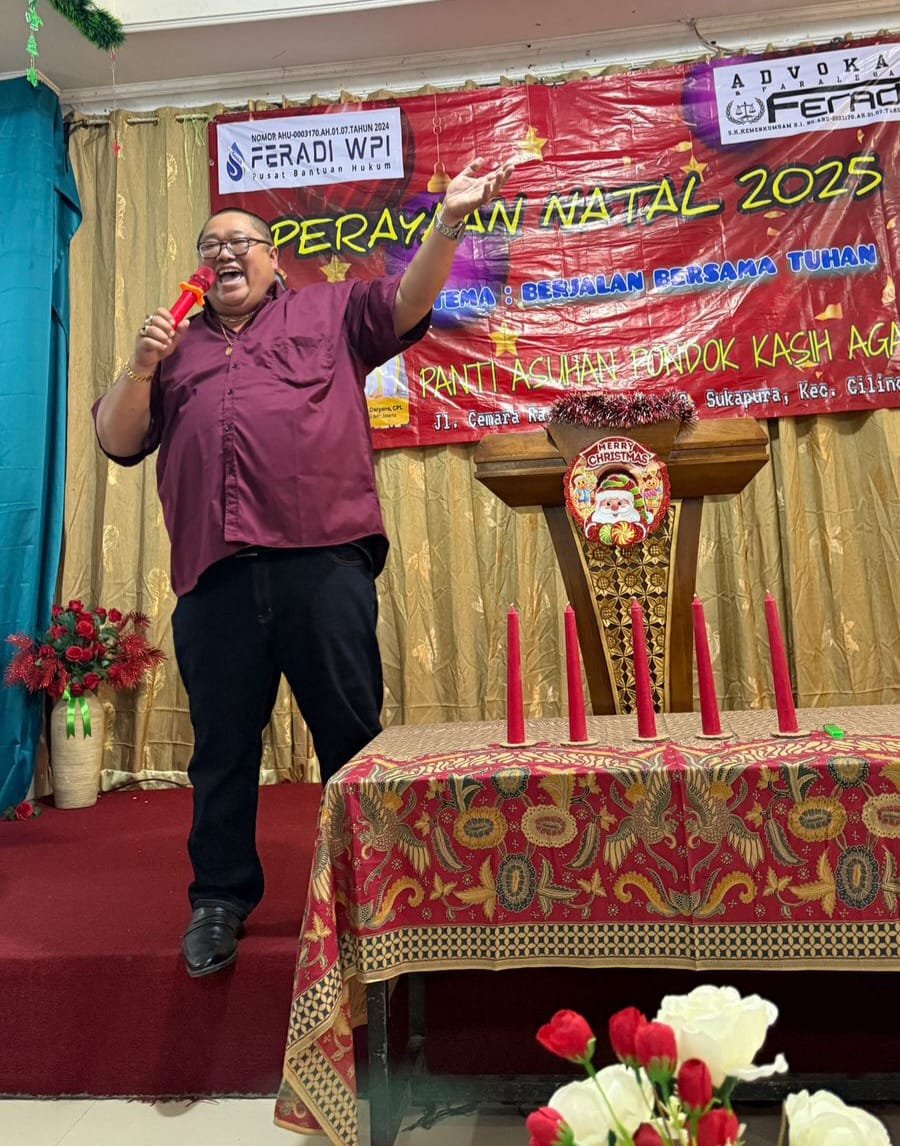 ADV. DONNY ANDRETTI, S.H., S.KOM., M.KOM., CMD., C.PFW., C.MDF., C.JKJ. SELAKU KETUA UMUM FERADI WPI BERBAGI KASIH DI YAYASAN PANTI ASUHAN PONDOK KASIH AGAPE